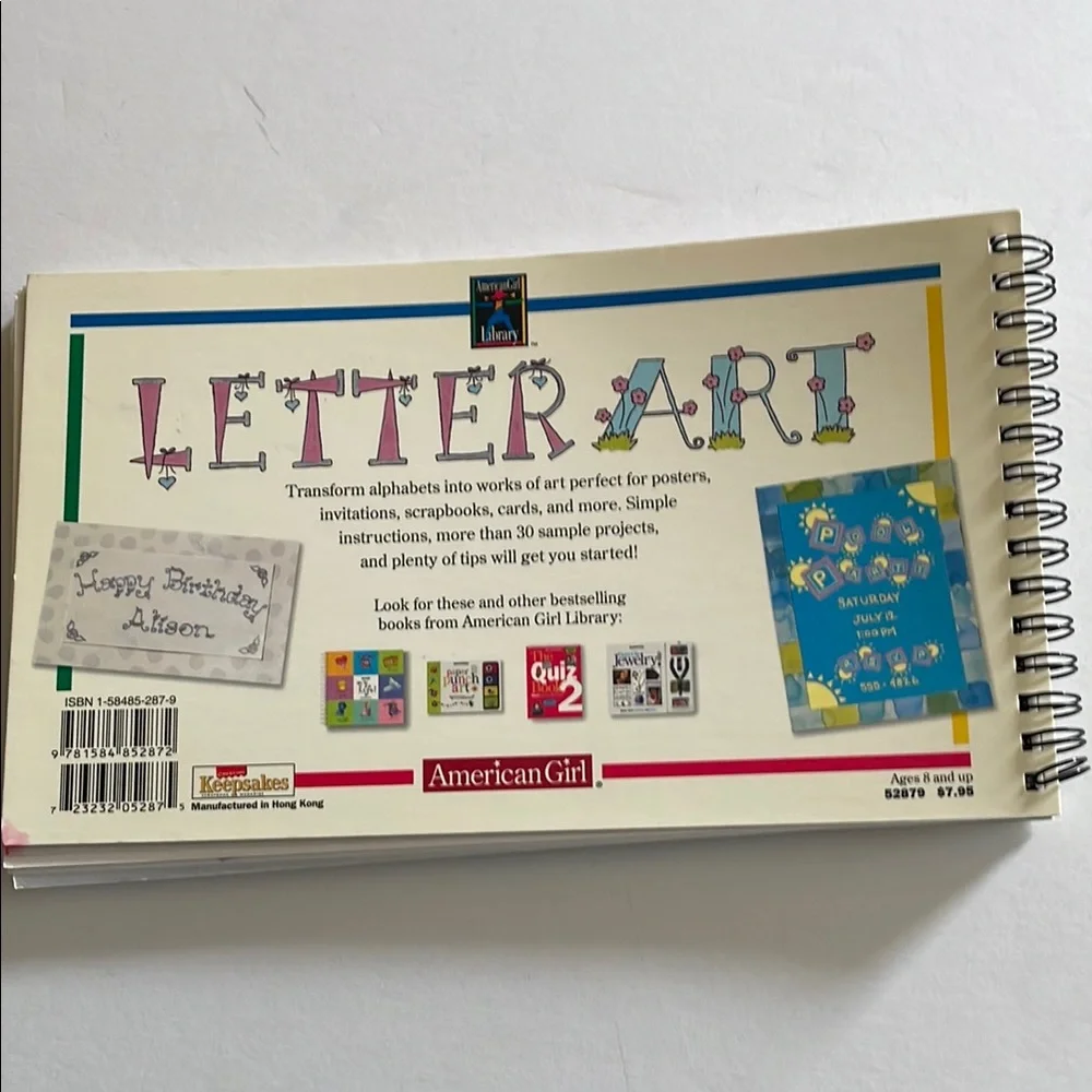 American Girl Letter Art Book Retired - Picture 5 of 5